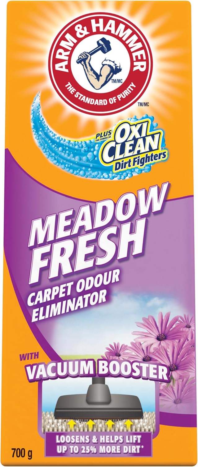 ARM&H CARPET ODOUR ELIMINATOR MEADOW FRESH 700G pack of 12