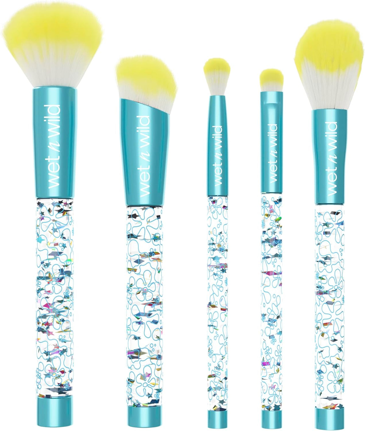 WET N WILD THE WATERS FINE PC MAKEUP BRUSH SET 5 pack of 2