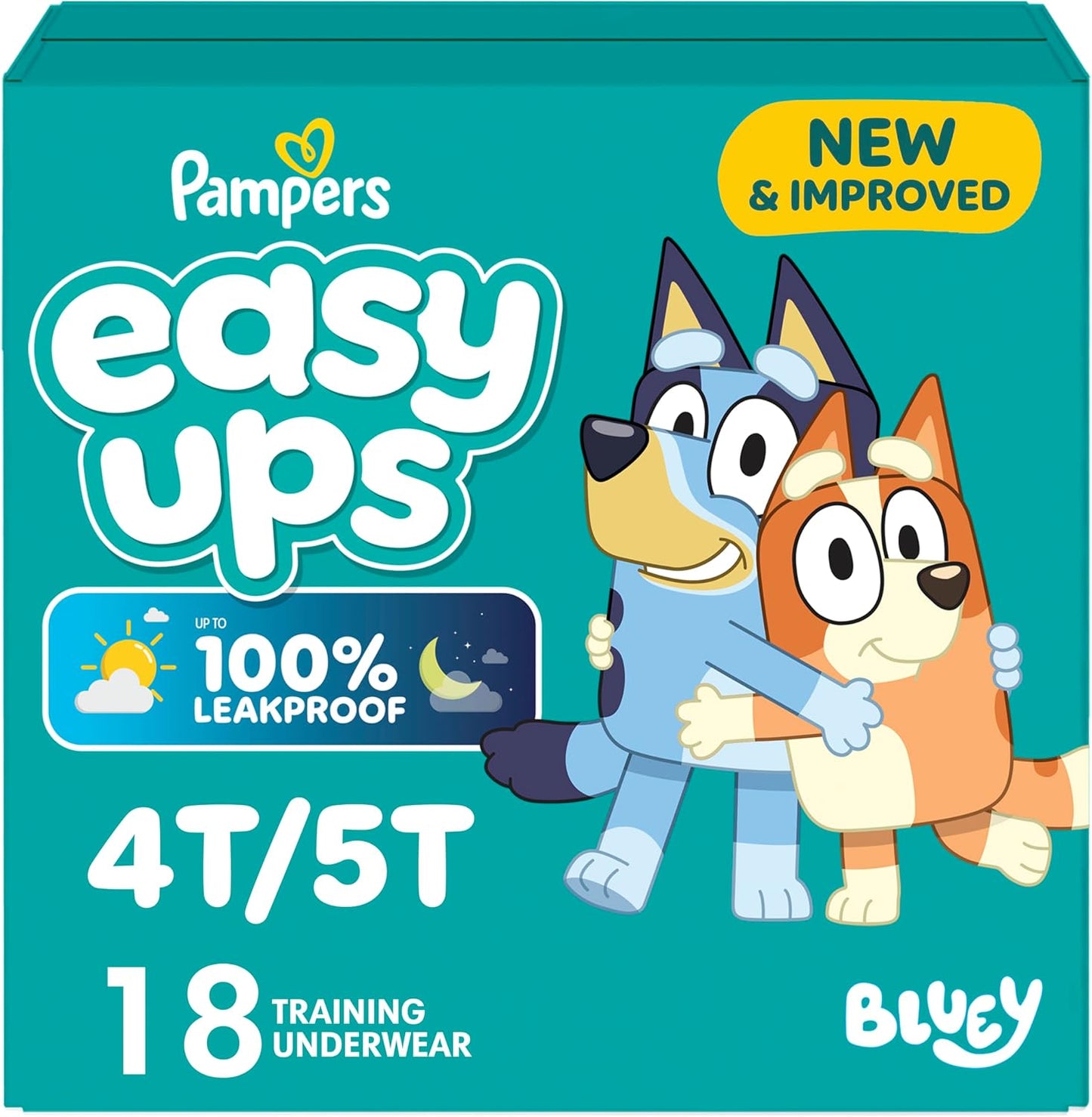 PAMPERS EASY UPS JB BOY SIZE 4T-5T 18 pack of 4