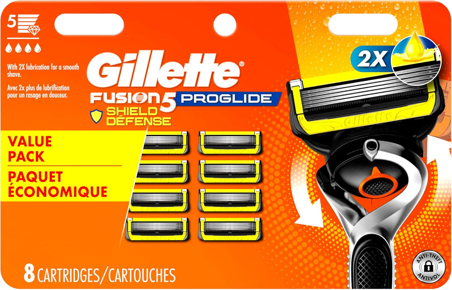 GILLETTE FUSION 5 PROSHIELD BILLBOARD CARTRIDGES 8