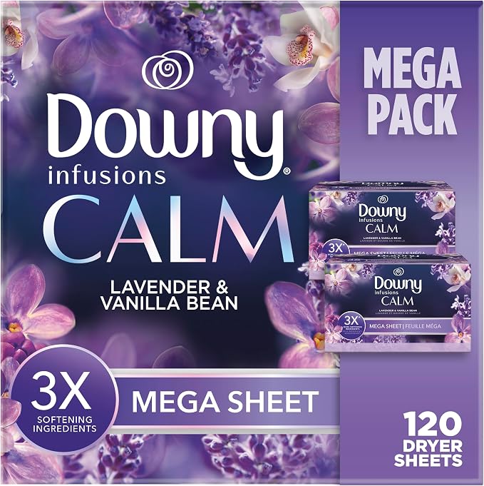 DOWNY INFUSIONS LAVENDER&VANILLA BEAN 120SHEETS pack of 3