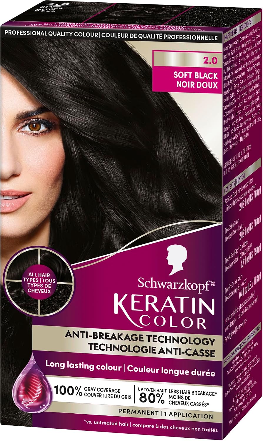 SCHWARZKOPF KERATIN COLOR #2 SOFT BLACK