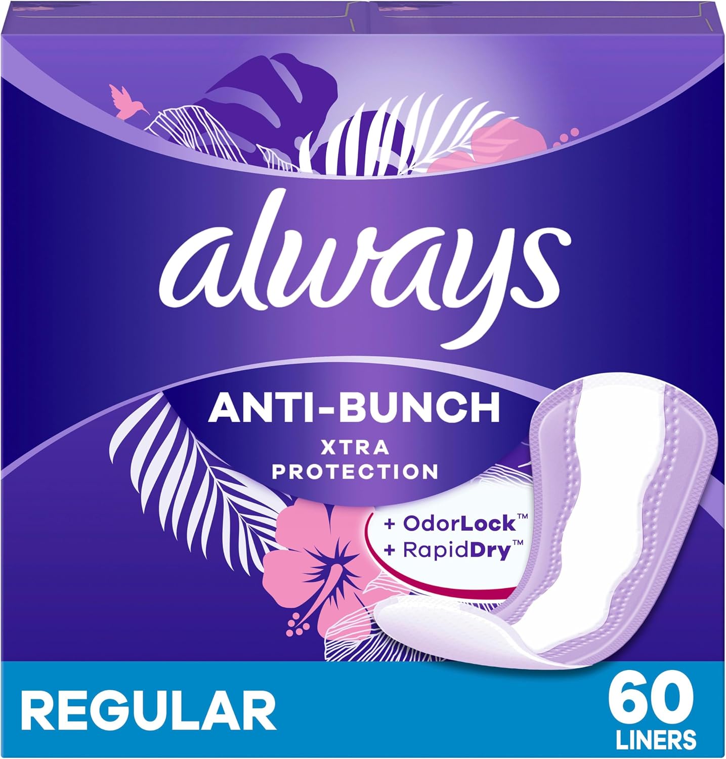 ALWAYS PANTY LINER RG UNSCENTED 60
