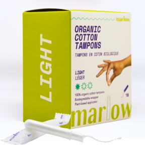 Marlow Organic Cotton Tampons (Light) 18box