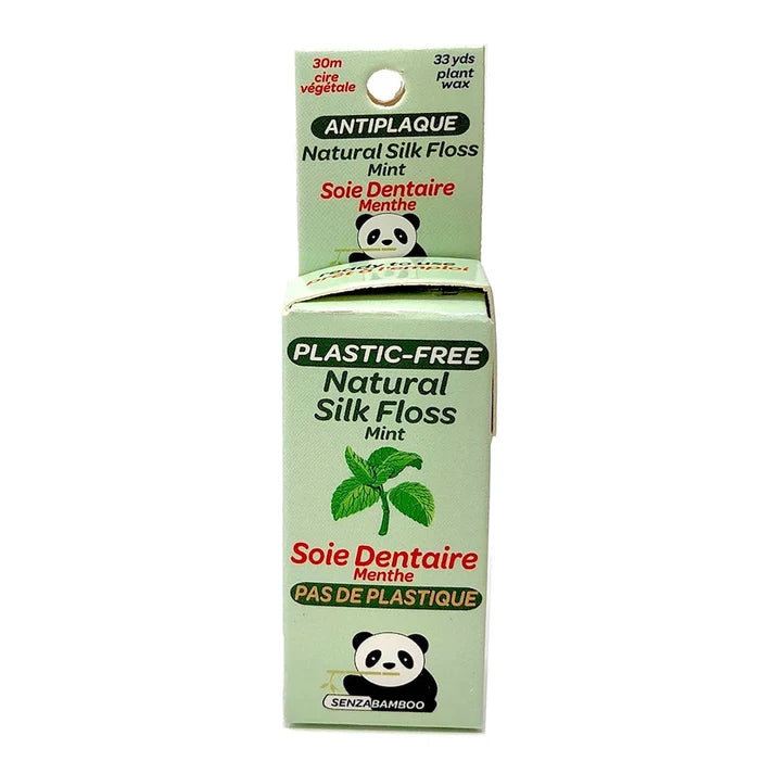 SENZABAMBOO - Silk Dental Floss Waxed - Mint - 6 x 1ea
