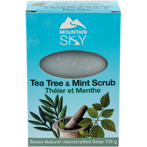 Mountain Sky Soaps   Tea Tree & Mint Scrub Bar Soap 135g