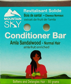 Mountain Sky Soaps   Amla Sandalwood Conditioner Bar 50g