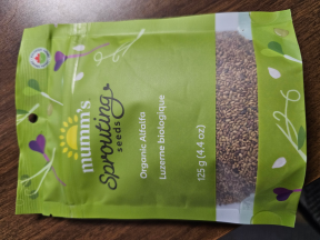 Mumm's Sprouting Seeds Organic Alflafa Seed 125g