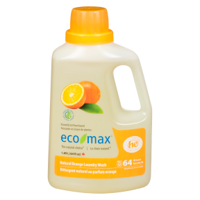 ECO-MAX LAUNDRY PRODUCTS Laundry Wash, Natural Orange, HE (Sugar Cane+ Bottle) 1.89L