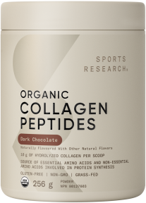 Sports Research Organic Collagen Peptides Dark Choc 256g