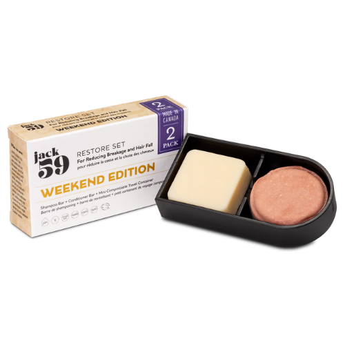 Jack59 RESTORE Shampoo + Conditioner + Container