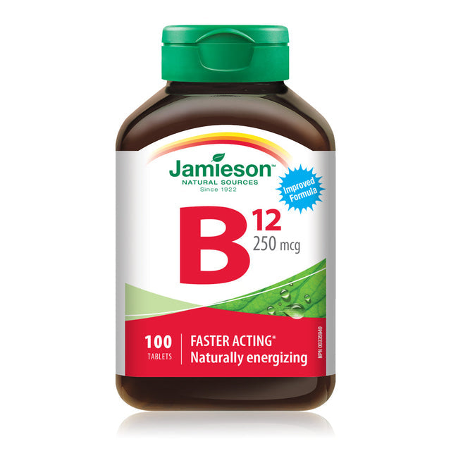 Jamieson JMS Vitamin B12 (Methylcobalamin) 250mcg 100's 100