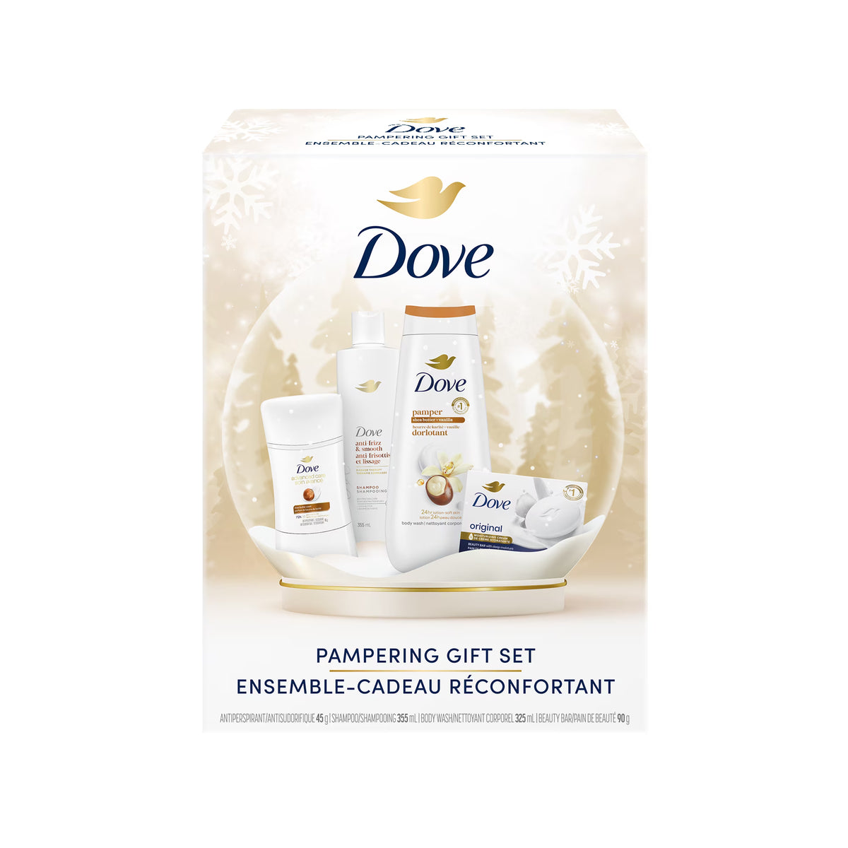 DOVE BODY WASH/AP/SHP/BAR GIFT PK 4PC pack of 6