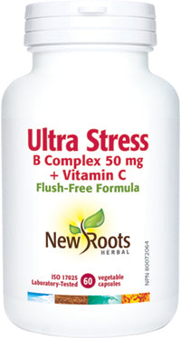 NEW ROOTS Ultra Stress B Complex 50 mg + Vitamin C 60 capsules