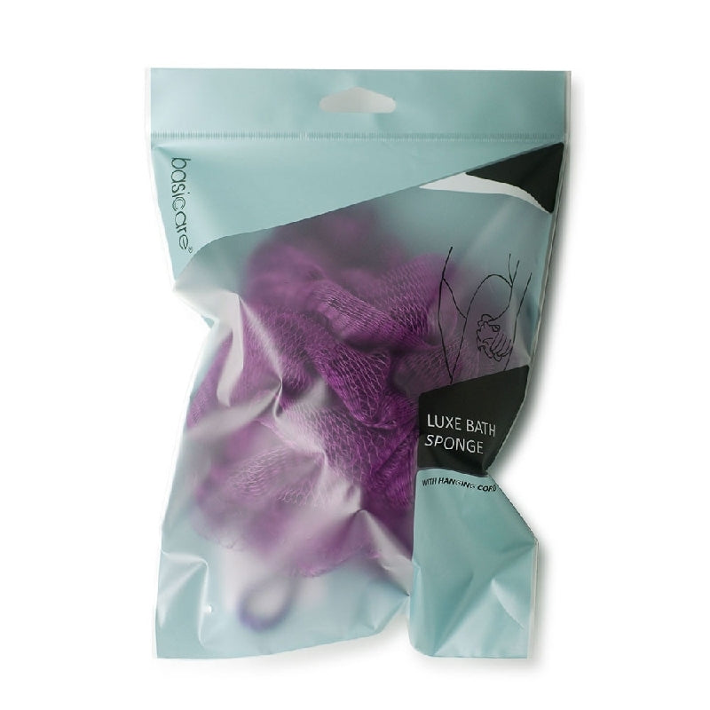 BASICARE LUXE BATH SPONGE, PURPLE