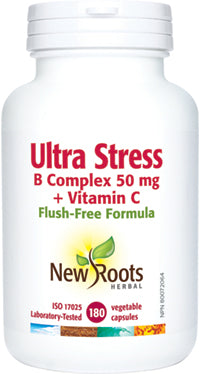NEW ROOTS Ultra Stress B Complex 50 mg + Vitamin C 180 capsules