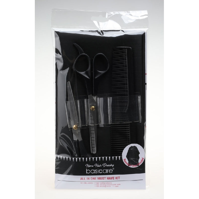 BASICARE HAIR DRESSING KIT, 4 PCS