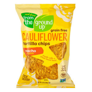 Real Food From The Ground Up FTGU Tortilla Chips Flavour: Cauliflower Nacho
Container Size: 4.5 oz Pack of 12