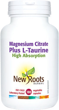 NEW ROOTS Magnesium Citrate Plus L-Taurine 180 capsules