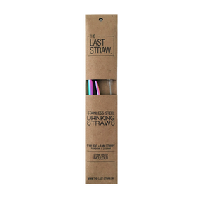 The Last Straw   Stainless Straw Duo: Rainboww/brush 1un