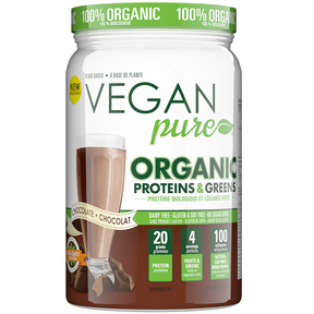 Vegan Pure   Organic Protein & Greens Choc 478g