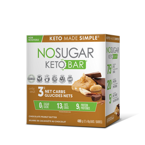 No Sugar Company Keto Bar Choc PB 12 x 40g