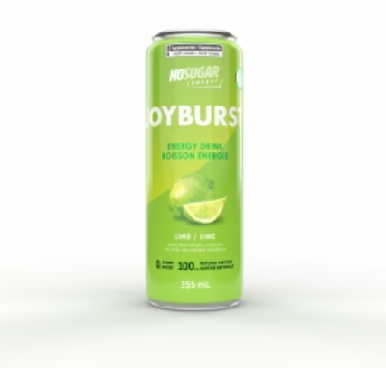 No Sugar Company-Joyburst Energy Drink Lime  ( 12 X 355ml )