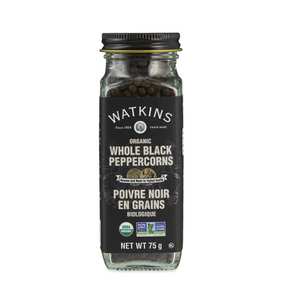 Watkins Co.   Organic Whole Black Peppercorn 3 x 75g