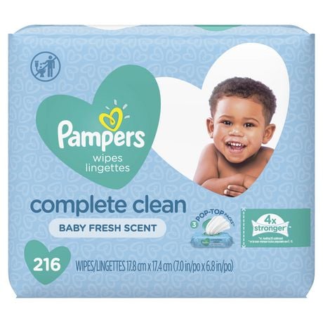 PAMPERS COMPLETE CLEAN WIPES SCENTED 216