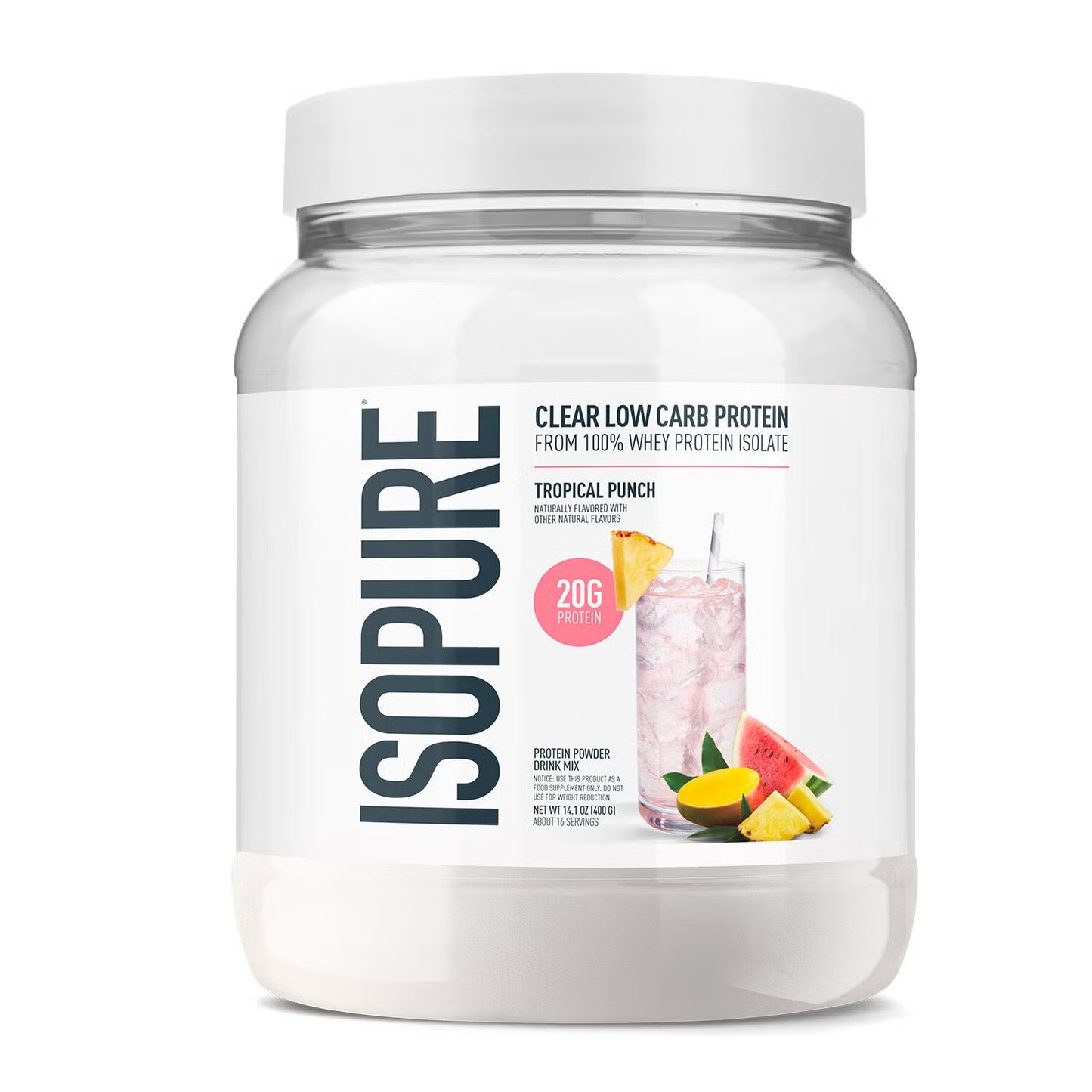 NATURE'S BEST - ISOPURE CLEAR PROTEIN - 400g - TROPICAL PUNCH