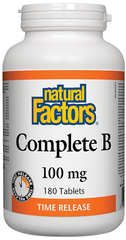Natural Factors   Complete B 100 mg Time Release   180 tabstabs