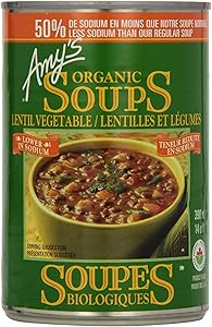 Amy's Kitchen   Lower Sodium Soups   Lentil Vegetable 398ML
