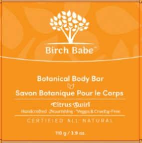 Birch Babe Body Bar - Citrus Swirl 115g