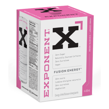 Exponent Energy Drink Pink Comet 355 mL-Case of 24 (6 packs of 4)