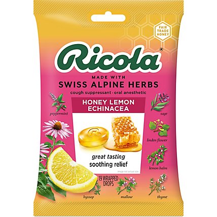 Ricola Echinacea Honey-Lemon Drops - 19 lozenges
