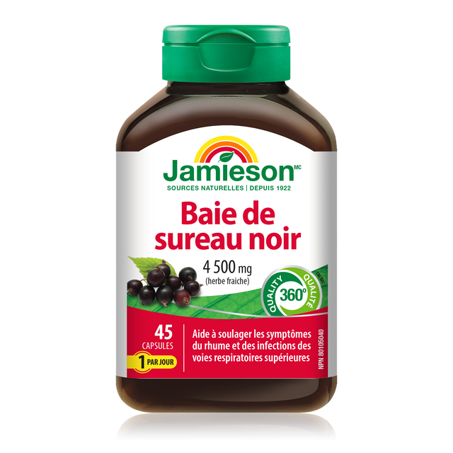 Jamieson JMS Black Elderberry Capsules 4500 mg 45Caps