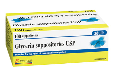 GLYCERIN SUPP ADULT 100 SUPPOS.