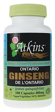 Atkins Ginseng   100% Ontario Ginseng 100caps