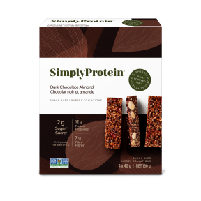 Simply Protein   Protein Bar - 4 Pack   Dark Chocolate Almond - Snack Bar 4Pk160G