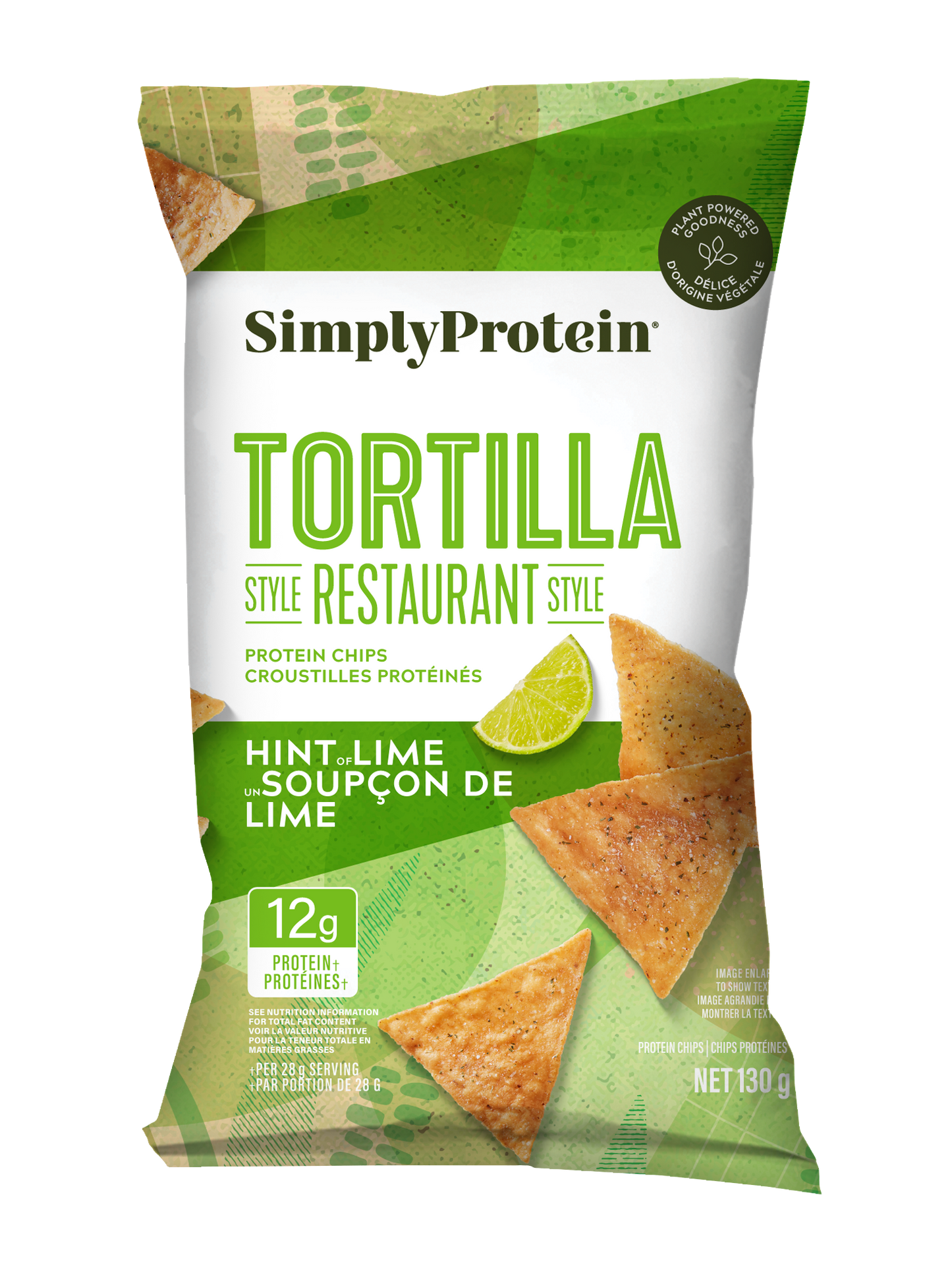 SimplyProtein Tortilla Chips Hint of Lime 130g *expiry Oct 10, 2015*