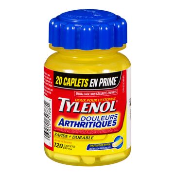 TYLENOL ARTHRITIS EASY OPEN CPLT 100+20 TABLET EXT REL