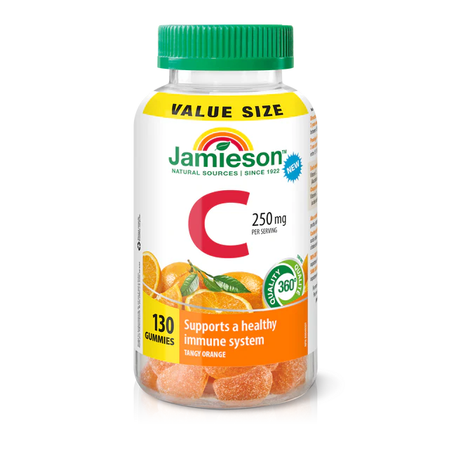 Jamieson JMS Vitamin C Tangy Orange VS gummies 130Gummies