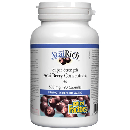 Natural Factors   AcaiRich® Super Strength Acai Berry Concentrate 500 mg   90 capscaps