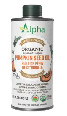Alpha Health NEW! Organic Pumpkin Seed Oil 250 mL