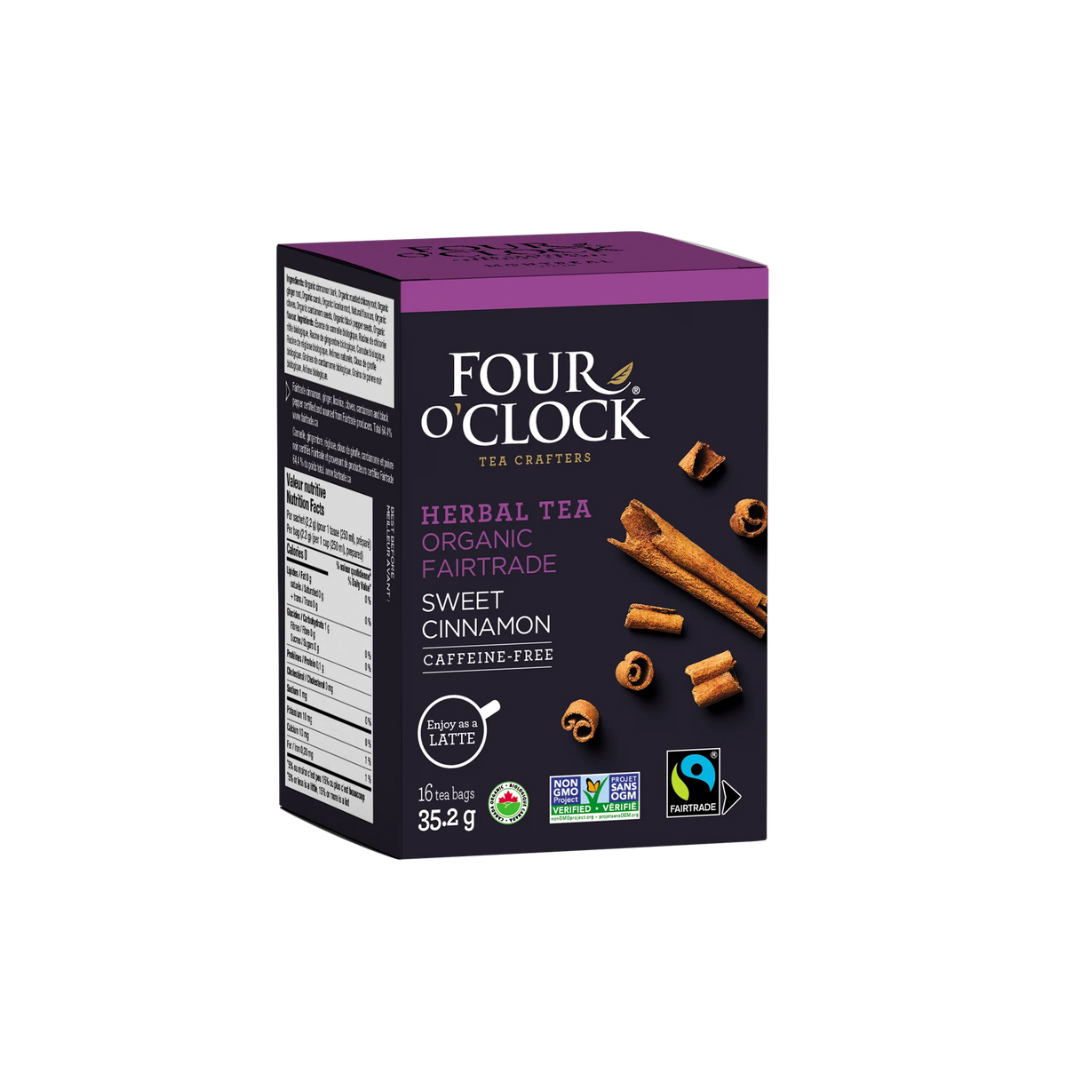 Four O'Clock - Sweet Cinnamon Spice Herbal Tea - 6 x 16bg