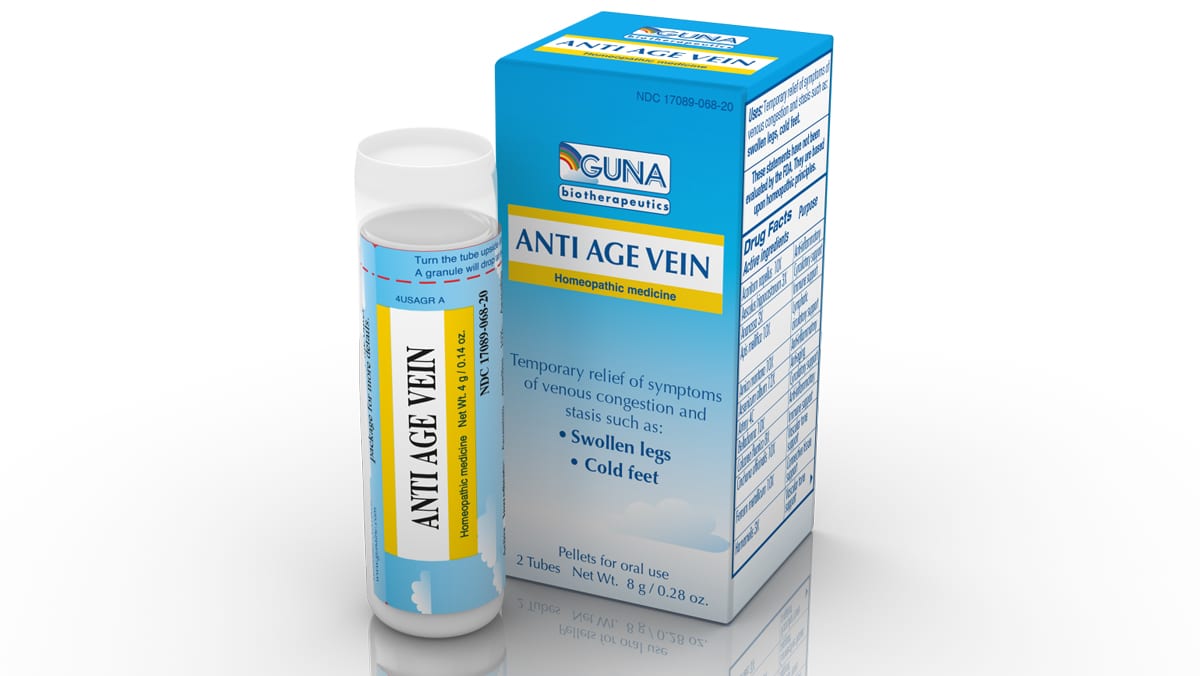 GUNA - ANTI AGE VEINTM - 2 Tubes-pellets wt 8g / 0.28 oz