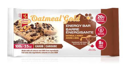 AVOINE DOREE   OATMEAL & HONEY ENERGY BAR   CAROB   100g - 12/box