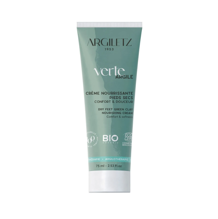 Argiletz - Nourishing Dry Foot Cream GREEN Clay - Organic  - 75 ml