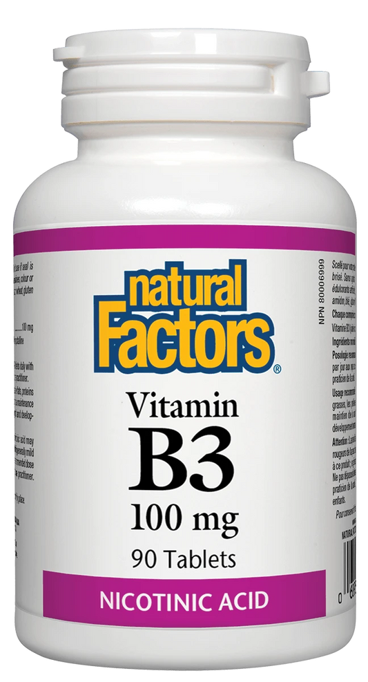 Natural Factors   Vitamin B3 100 mg   90 tabstabs