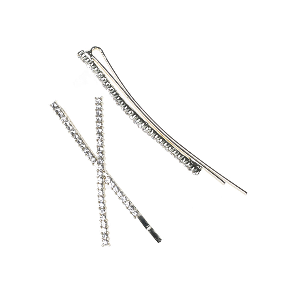 BASICARE HAIR PINS, DIAMONDS, 2 PACK